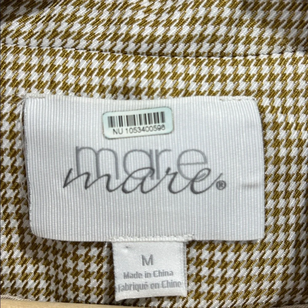 Anthropologie Mare Mare Oversized Houndstooth Dark Academia School Girl Blazer M - Picture 9 of 10